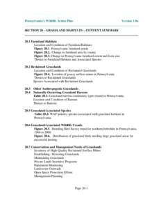 SECTION 13: FARMLAND/GRASSLAND/OPEN HABITATS