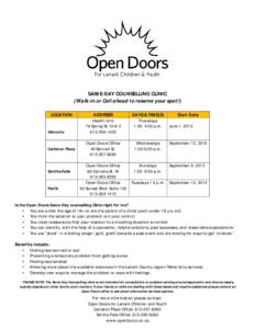 Door / Lanark County / Music / Carleton Place /  Ontario / Smiths Falls / The Doors