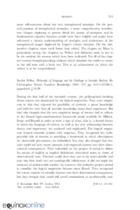 reviews  255 more self-conscious about our own metaphorical strategies. On the general question of metaphorical strategies, a more comprehensive introductory chapter exploring in greater detail the nature of metaphor and