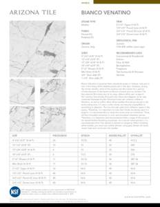 MARBLE  BIANCO VENATINO TRIM 2”x12” Ogee (H & P) 1/2”x12” Pencil Liner (H & P)