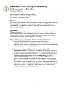 Microsoft Word - Subcontracts and Subrec Monitoring December 2005.doc