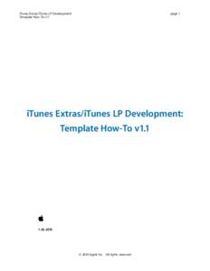 iTunes Extras/iTunes LP Development Template How-To v1.1 page 1  iTunes Extras/iTunes LP Development: