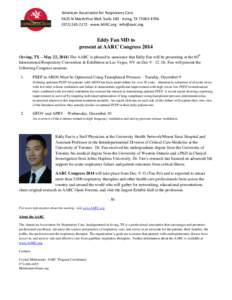 American Association for Respiratory Care / Acute respiratory distress syndrome / Positive end-expiratory pressure / High-frequency ventilation / Respiratory failure / Intensive-care medicine / Modes of mechanical ventilation / Medicine / Intensive care medicine / Respiratory therapy