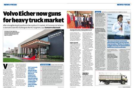 news focus  NEWS FOCUS Volvo Eicher now guns for heavy truck market