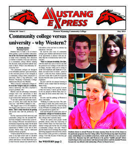 Volume 60 - Issue 1  Western Wyoming Community College May 2014