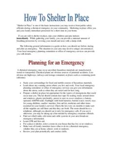 Microsoft Word - Shelter in Place.doc