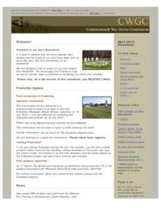 Commonwealth Wargraves Commission Newsletter