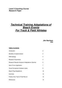 Level 3 Coaching Course Research Paper