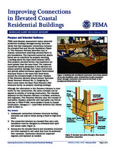 Improving Connections in Elevated Coastal Residential Buildings HURRICANE SANDY RECOVERY ADVISORY	  RA1, February 2013