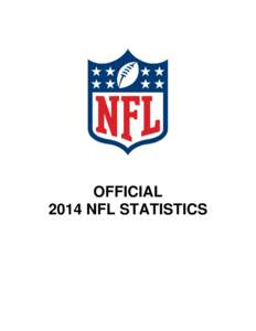 OFFICIAL 2014 NFL STATISTICS 2014 FINAL STANDINGS AMERICAN FOOTBALL CONFERENCE