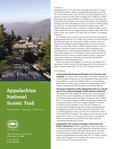 Appalachian Trail / Shenandoah National Park / Nantahala National Forest / National Scenic Trail / National Park Service / National Parks Conservation Association / Appalachia / Scenic trail / Land and Water Conservation Fund / Geography of the United States / United States / Long-distance trails in the United States