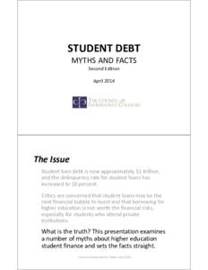 Microsoft PowerPoint - Student Debt Fact Sheet, Second Edition (April[removed]FINAL