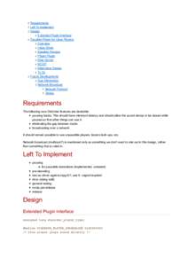 Requirements Left To Implement Design Extended Plugin Interface Pausible Player for Libao Players Overview