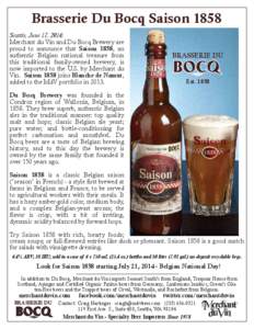 Beer in Belgium / Saison / Lambic / Trappist beer / Brewing / Samuel Smith Brewery / Corsendonk / Beer / Beer styles / Brasserie Du Bocq