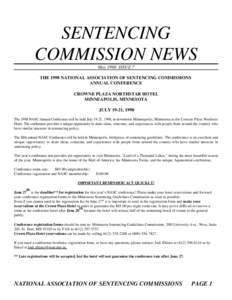 Sentencing Commission News - May 1998