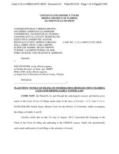 Case 3:12-cv[removed]UATC-MCR Document 31  Filed[removed]Page 1 of 2 PageID 2192 UNITED STATES DISTRICT COURT MIDDLE DISTRICT OF FLORIDA