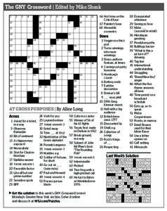 The GNY Crossword | Edited by Mike Shenk[removed]