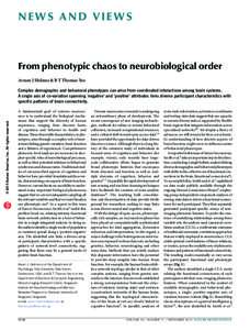 news and views  From phenotypic chaos to neurobiological order Avram J Holmes & B T Thomas Yeo  npg