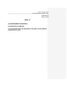 Agency Strategic Plan Texas Department of Public Safety APPENDIX D Page 1 of 279  GOAL 01