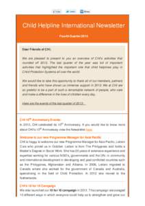 Child Helpline International:re-sending Newsletter Q4 (with correction)