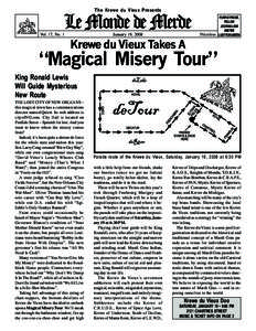 The Krewe du Vieux Presents  Le Monde de Merde Vol. 17, No. 1  January 19, 2008