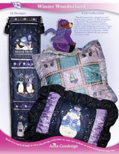 Winter Wonderland 32 Designs Full Collection Playful snowmen, penguins, and bears enjoy winter in this gorgeous