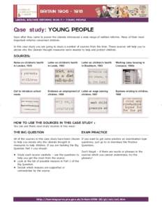 Liberal Welfare Reforms[removed] > young people  Case study: YOUNG PEOPLE