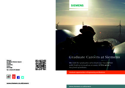 Graduate Careers at Siemens Siemens Sir William Siemens Square Frimley Camberley Surrey