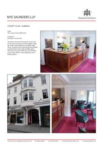 NYE SAUNDERS LLP  Chartered Architects COUNTY CLUB - Guildford Client