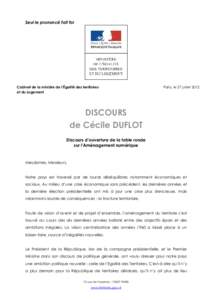 discours DUFLOT 27 juillet 2012