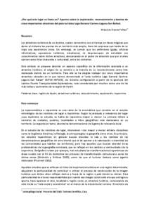 ¿Por qué este lugar se llama así? Apuntes sobre la exploración, reconocimiento y bautizo de cinco importantes atractivos del polo turístico Lago General Carrera-Laguna San Rafael. Mauricio Osorio Pefaur1 Resumen Los