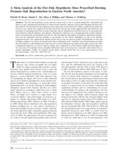 A meta-analysis of the fire-oak hypothesis: Does prescribed burning promote oak reproduction in eastern North America