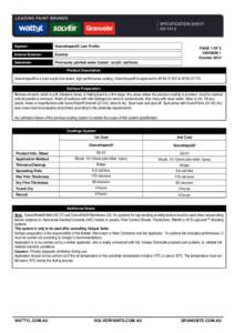 SPECIFICATION SHEET GSSystem:  GranoImpact® Low Profile