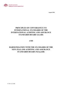 Sep14 Agenda Item 12(d).1 Principles of Convergence and Harmonisation