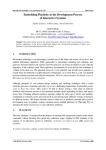 Usability / Design / Human–computer interaction / Industrial design / Ergonomics / User interface / Reification / Human factors / Neuroplasticity / Science / User interface techniques / Humanâ€“computer interaction