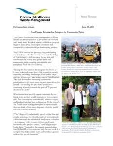 Microsoft Word - CSWM News Food Scraps Returned as Compost for Community Parks