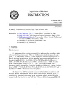 DoD Instruction[removed], August 23, 2004