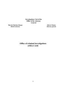Investigations Unit of the Office of the Attorney General Alberto Nisman Attorney general