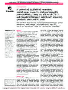 Clinical research / Health / Ankylosing spondylitis / Arthritis / BASDAI / Bioequivalence / Methadone / Rheumatology / Medicine / Chemistry