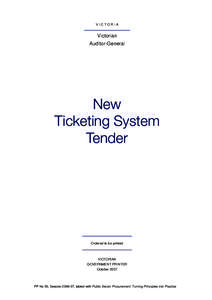 New ticketing system tender