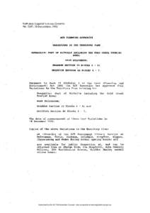 /\ustrahan Capital lemtory Gazelle No. S242, 18 December 1992 ACT PLANNING AUTHORITY VARIATIONS TO THE TERRITORY PLAN GUNGAHL.IN: PART OF