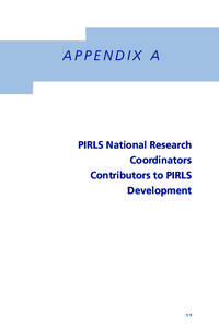 PIRLS 2006 Framework and Specifications, Appendix A