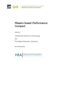 Mission-based Performance Compact between Letterkenny Institute of Technology and The Higher Education Authority