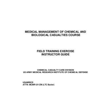 Science / Triage / MOPP / United States Army Medical Research Institute of Chemical Defense