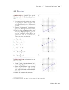 Section 3.3  Equations of Lines 283