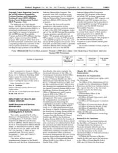 [removed]Federal Register / Vol. 69, No[removed]Tuesday, September 21, [removed]Notices Proposed Project: Reporting Form for the MCHB National Hemophilia Program Grantees and Hemophilia