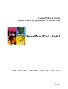 Boston Public Schools District-Wide Arts Essential Curriculum Map General Music | Pre-K – Grade 8  DRAFT – DRAFT – DRAFT – DRAFT – DRAFT – DRAFT – DRAFT – DRAFT – DRAFT