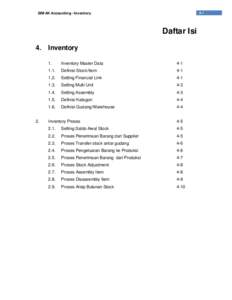4-1  SIMAK Accounting - Inventory Daftar Isi 4. Inventory