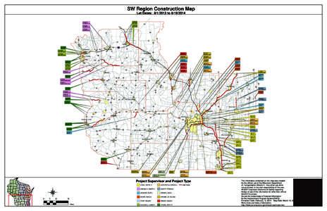 SW region construction map and report[removed]state projects