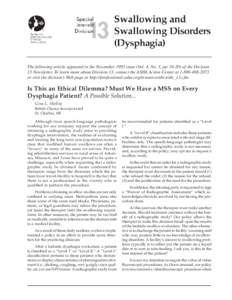 Swallowing / Speech and language pathology / Fluoroscopy / Amyotrophic lateral sclerosis / Oropharyngeal dysphagia / Medicine / Health / Dysphagia